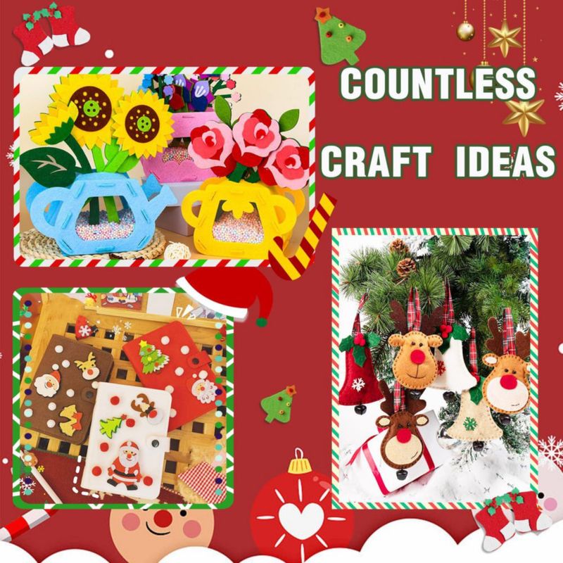 Fieltro Jtnohx 17x29 cm 16 láminas blancas para manualidades