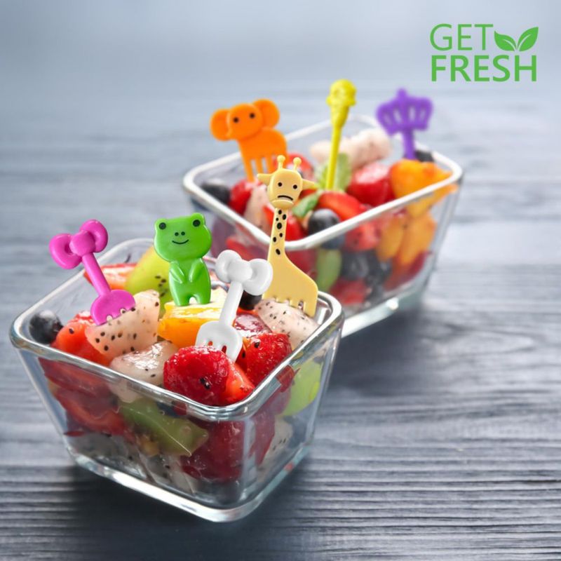 Palillos de comida GET FRESH 120 piezas – Set de animales para bento infantil