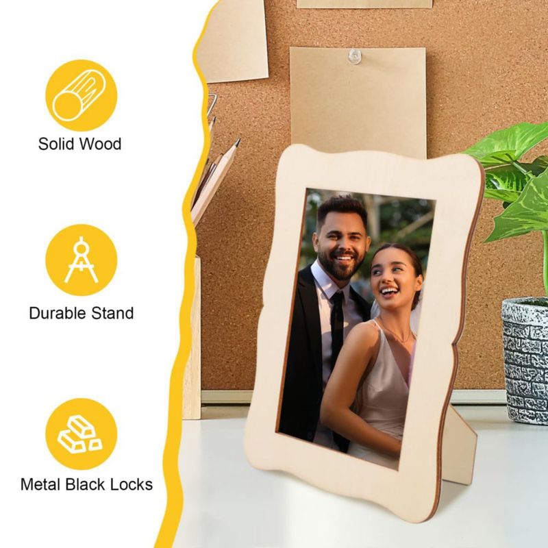 Marcos de fotos hoamayya 10 cm × 15 cm pack de 120 DIY madera sin terminar