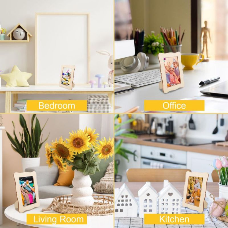 Marcos de fotos hoamayya 10 cm × 15 cm pack de 120 DIY madera sin terminar