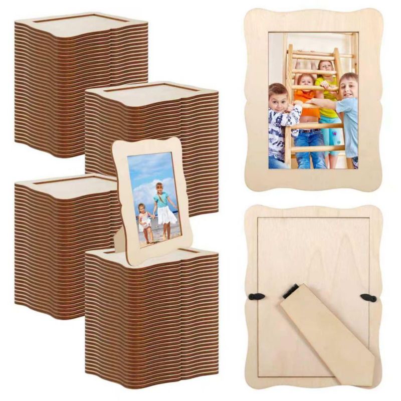 Marcos de fotos hoamayya 10 cm × 15 cm pack de 120 DIY madera sin terminar