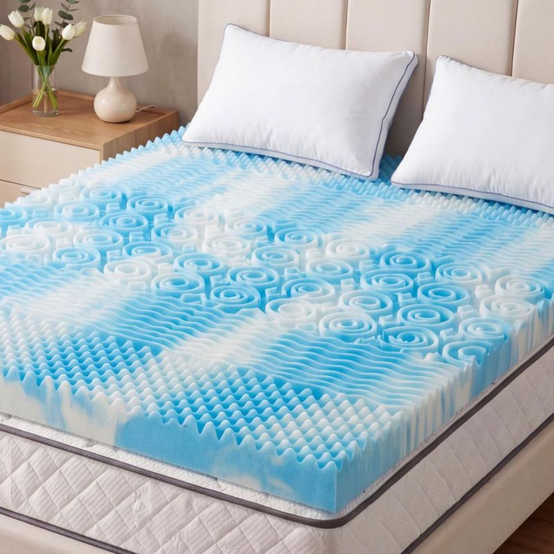 Sobrecolchón DUMOS King 5 cm Gel Refrigerante Azul