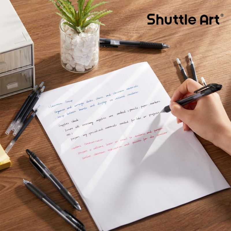 Recargas de bolígrafo de gel Shuttle Art 07 mm negro 30 unidades