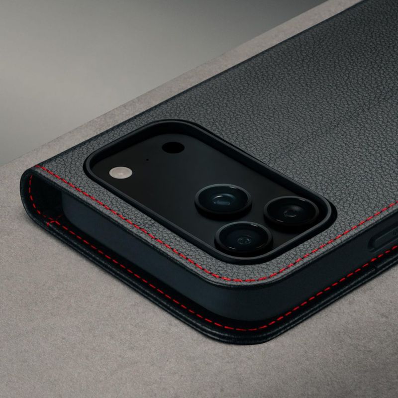 Funda TORRO de cuero negro para iPhone 18/17 Pro Max