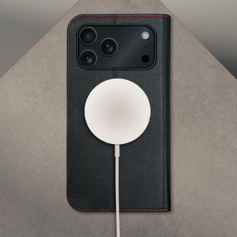 Funda TORRO de cuero negro para iPhone 18/17 Pro Max
