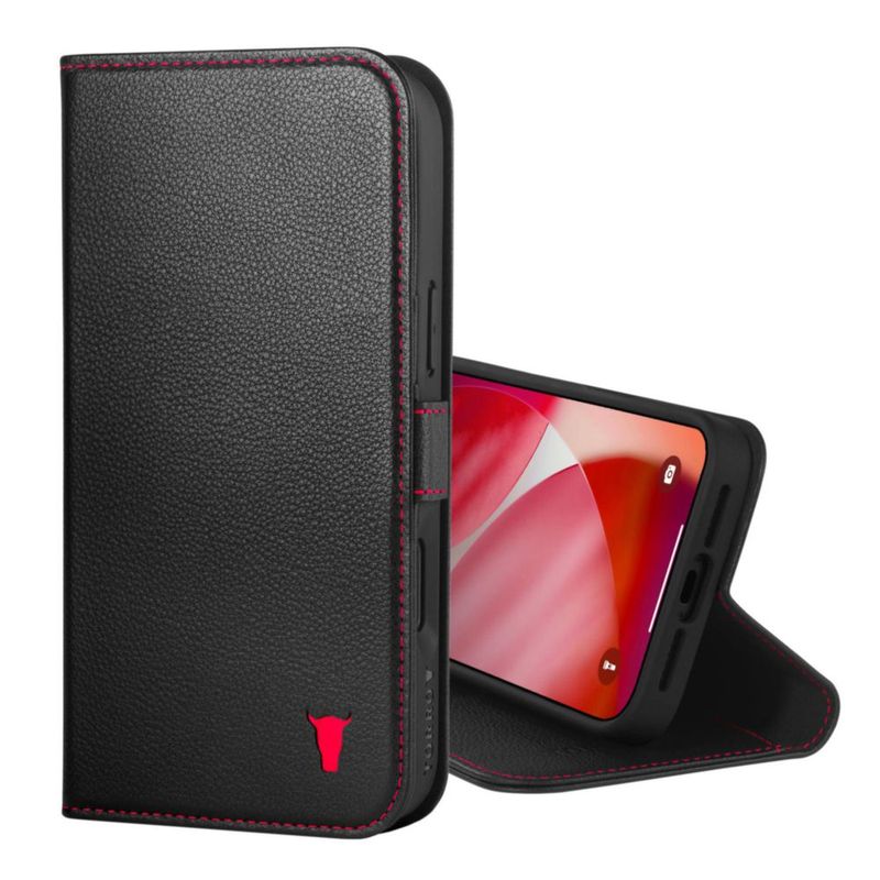Funda TORRO de cuero negro para iPhone 18/17 Pro Max