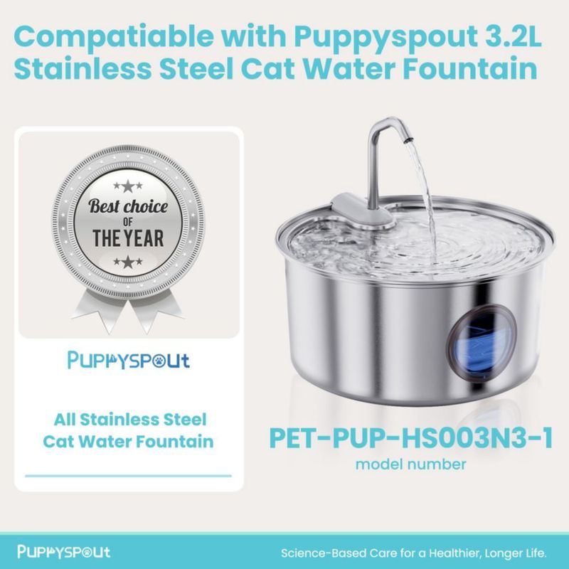 Filtros para fuente de agua para gatos Puppyspout 32 L (paquete de 10)