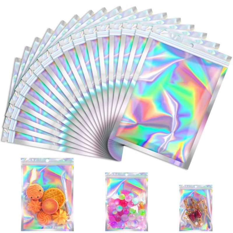 Bolsas Mylar JETMORE 10 x 15 cm 100 piezas Holográficas con Cierre Resellable