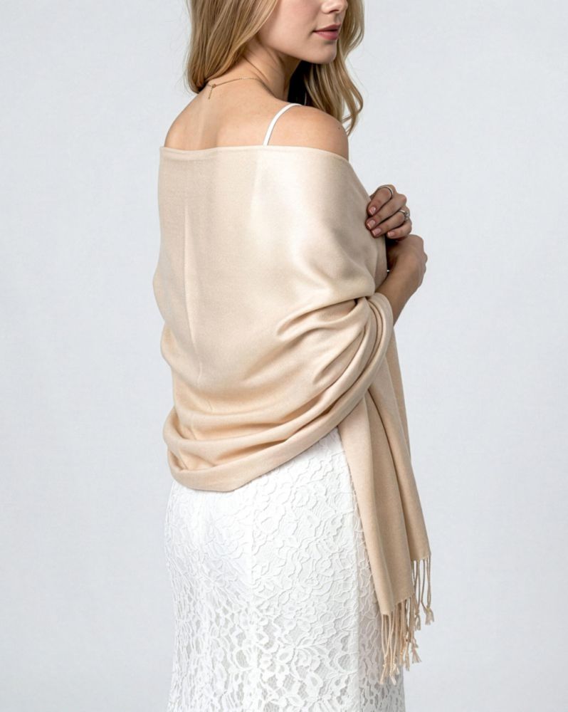 Pañuelo Pashmina Achillea 183 cm x 69 cm Crema/Beige