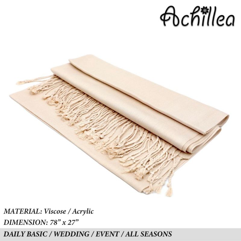 Pañuelo Pashmina Achillea 183 cm x 69 cm Crema/Beige