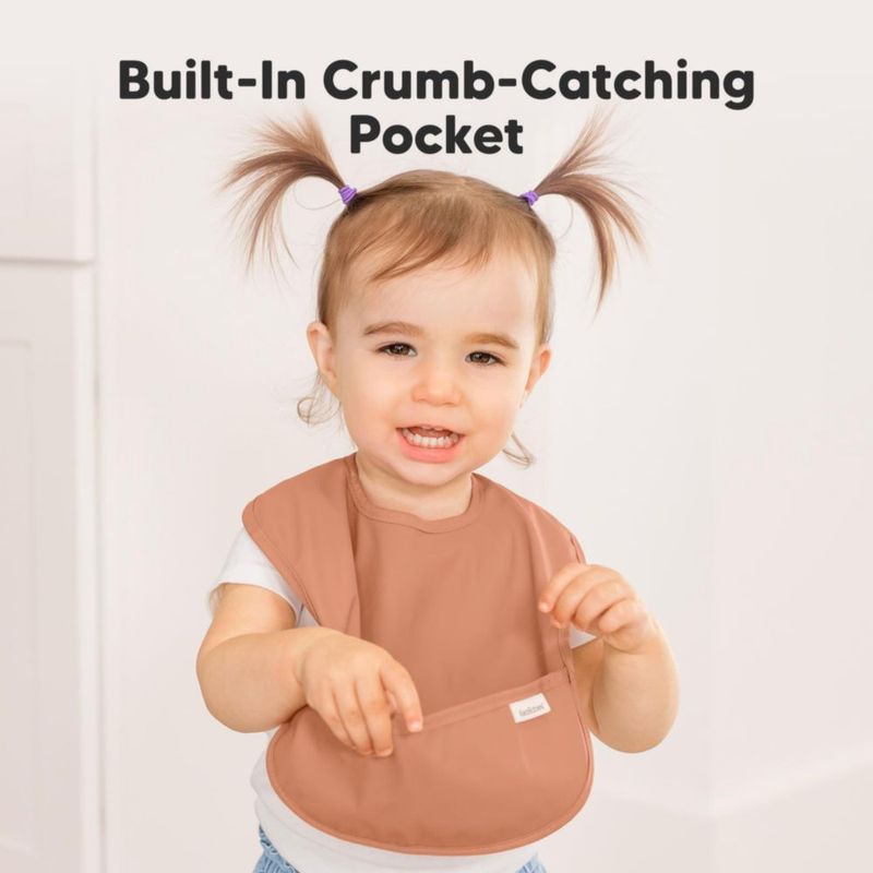 Baberos impermeables KeaBabies pack de 3 color beige