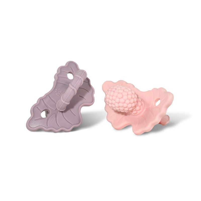 Mordedor de silicona RAZBABY – Pack de 2 unidades (Lavanda y Rosa)