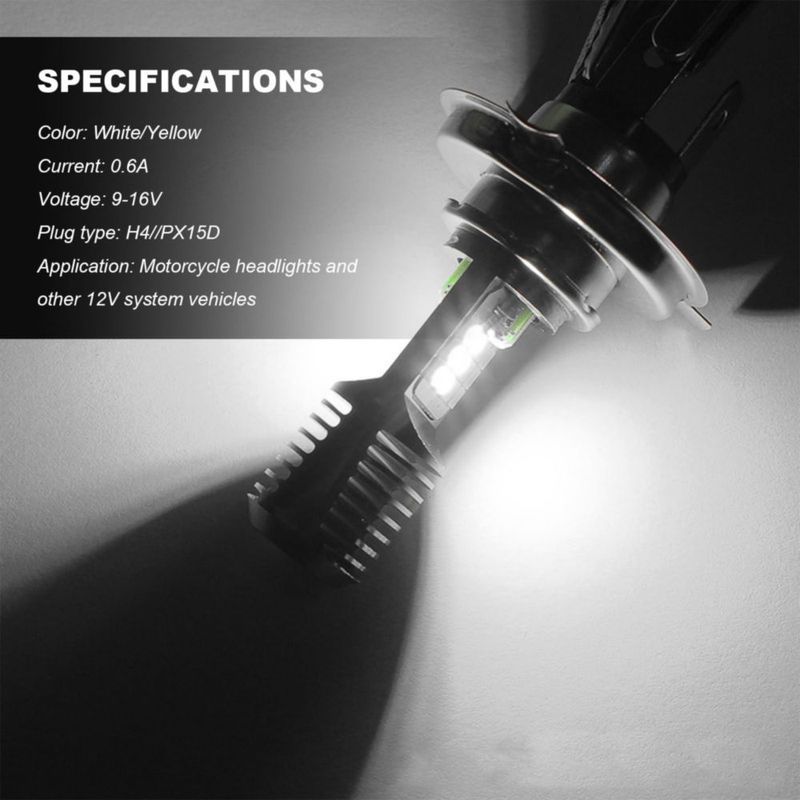 Faro LED Sbulhia 9-16V H4 Impermeable para Motocicleta y ATV