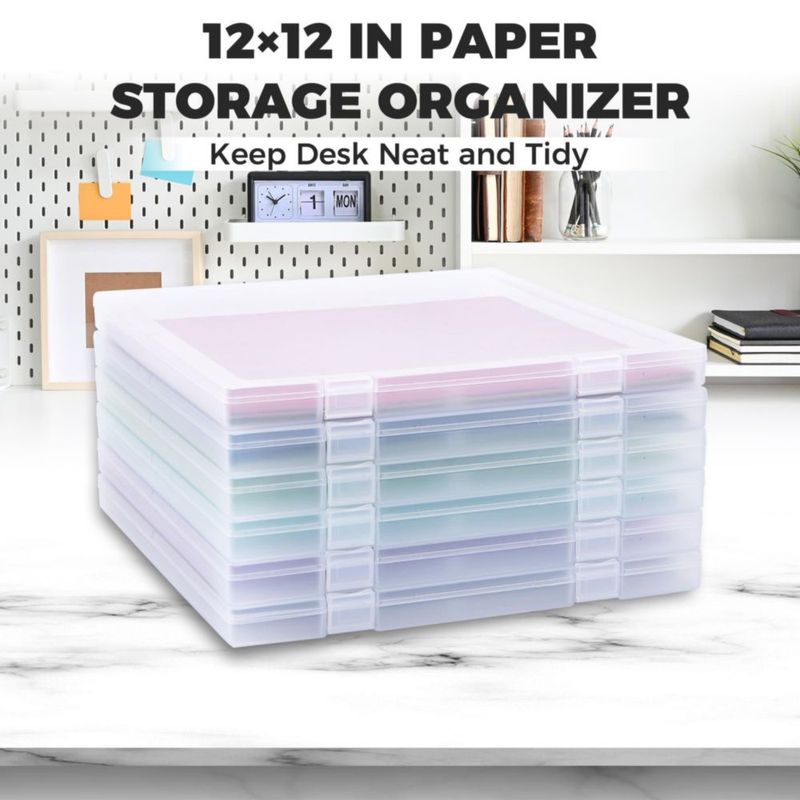Almacenamiento de papel CraftGenes 34 × 31 × 3 cm pack de 6 apilable