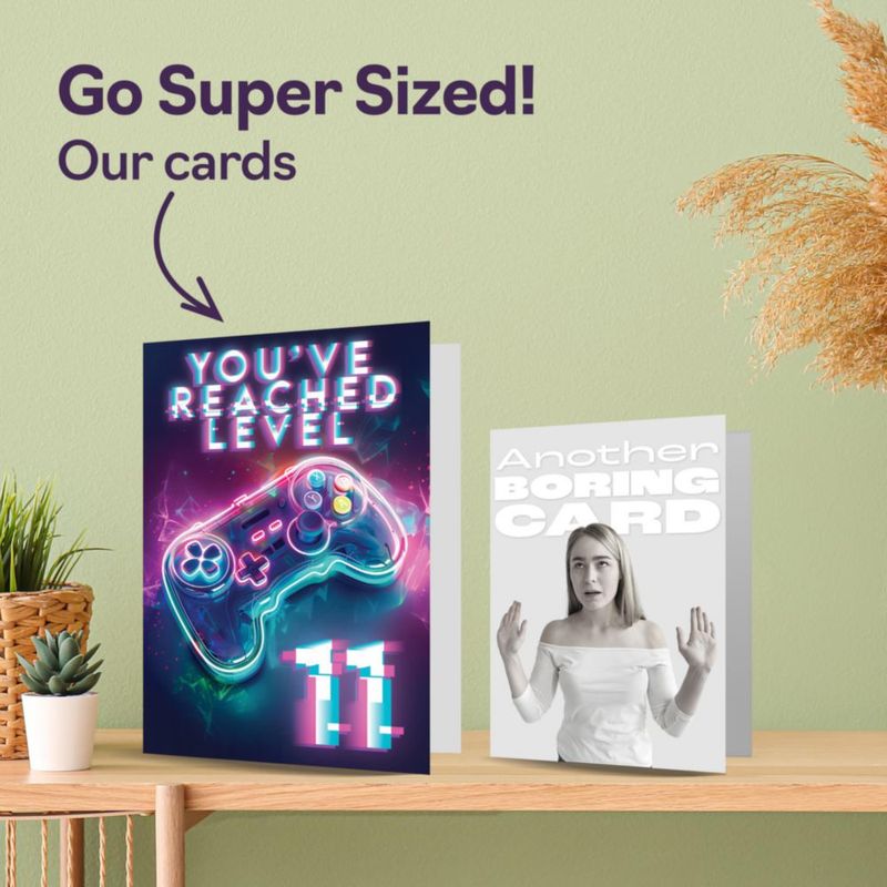 Tarjeta de Cumpleaños Gamer 11.º – Giftzie 14 cm x 21 cm