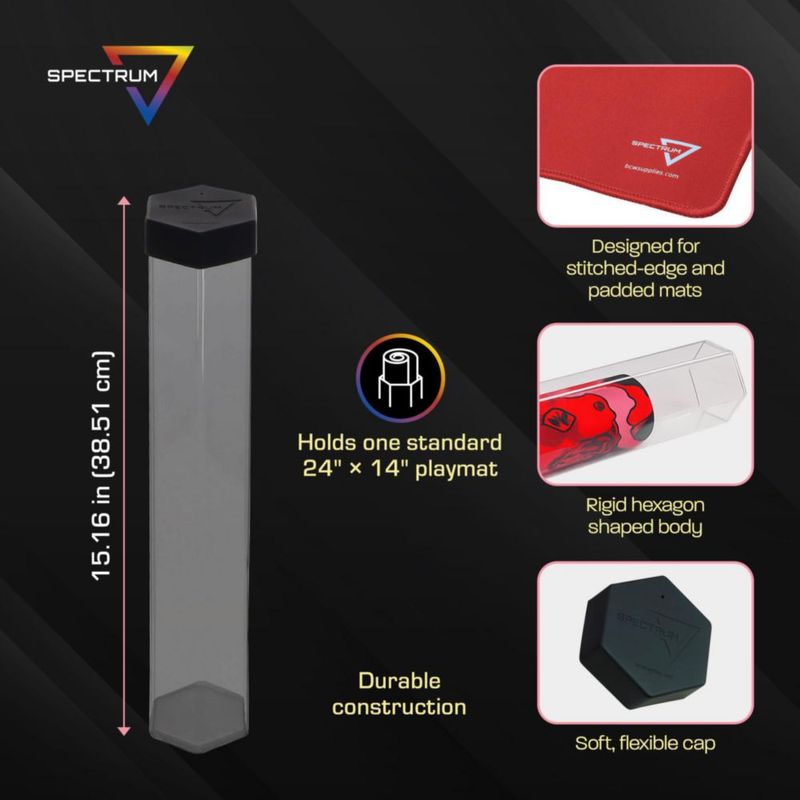 Tubo Protector de Plástico BCW 39 cm para Tapete de Juego