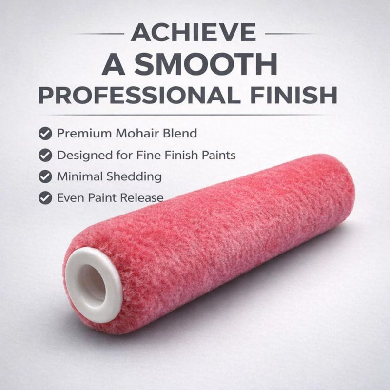 Rodillo de pintura Tru Lamb 10 cm 10 unidades sin pelusa de Mohair
