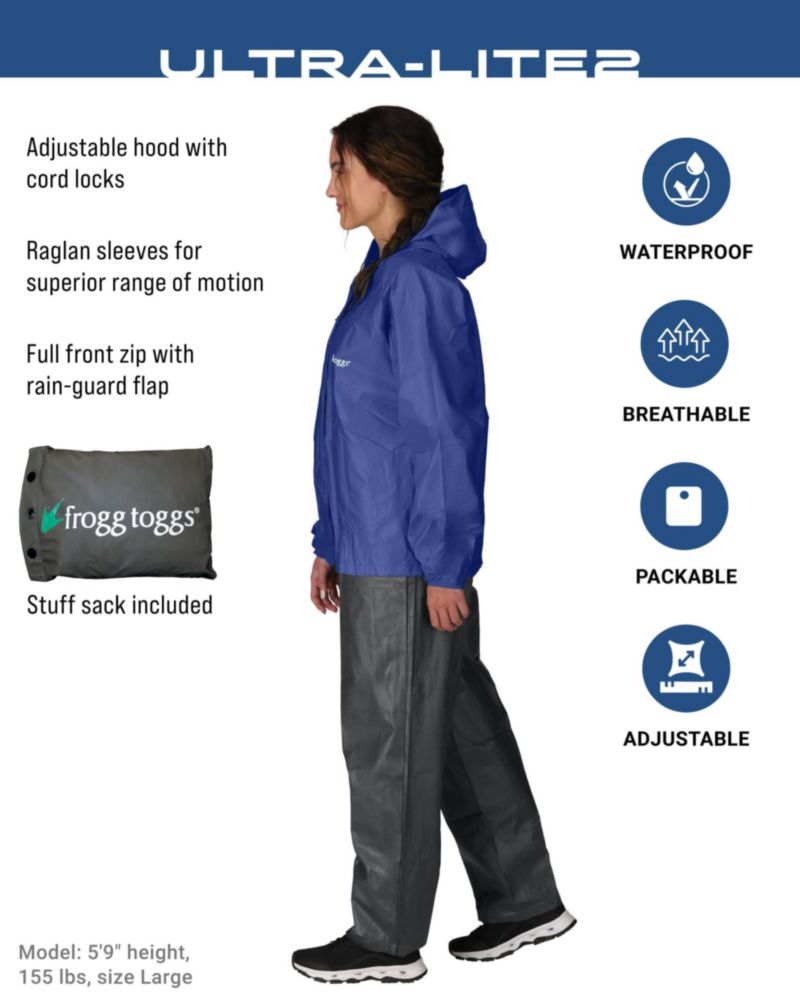 Traje de lluvia FROGG TOGGS Ultra-Lite2 púrpura/negro Talla L
