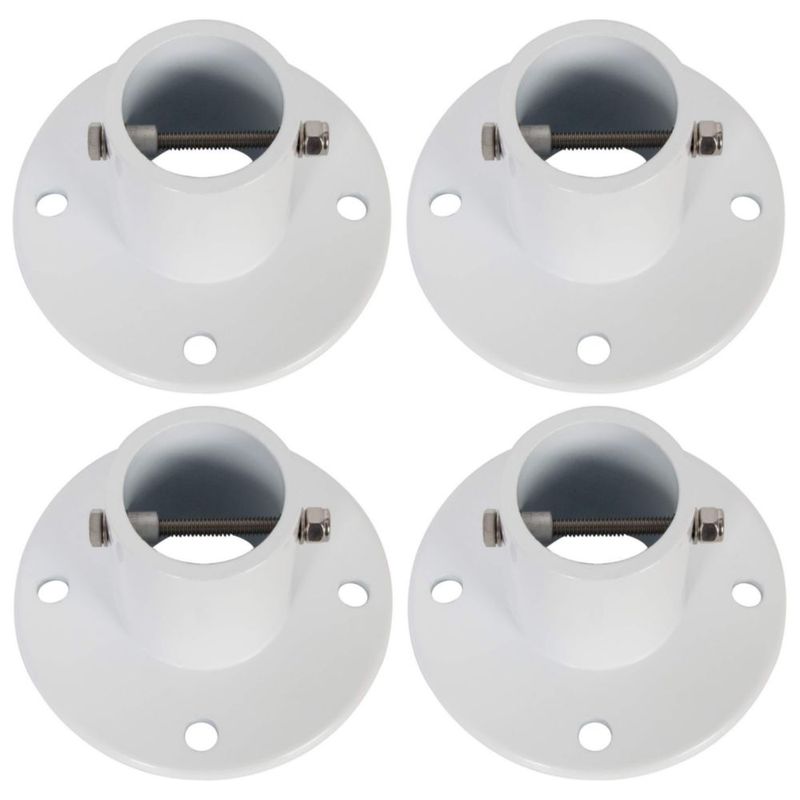 Brida de cubierta KUAFU 48 cm blanco 4 unidades
