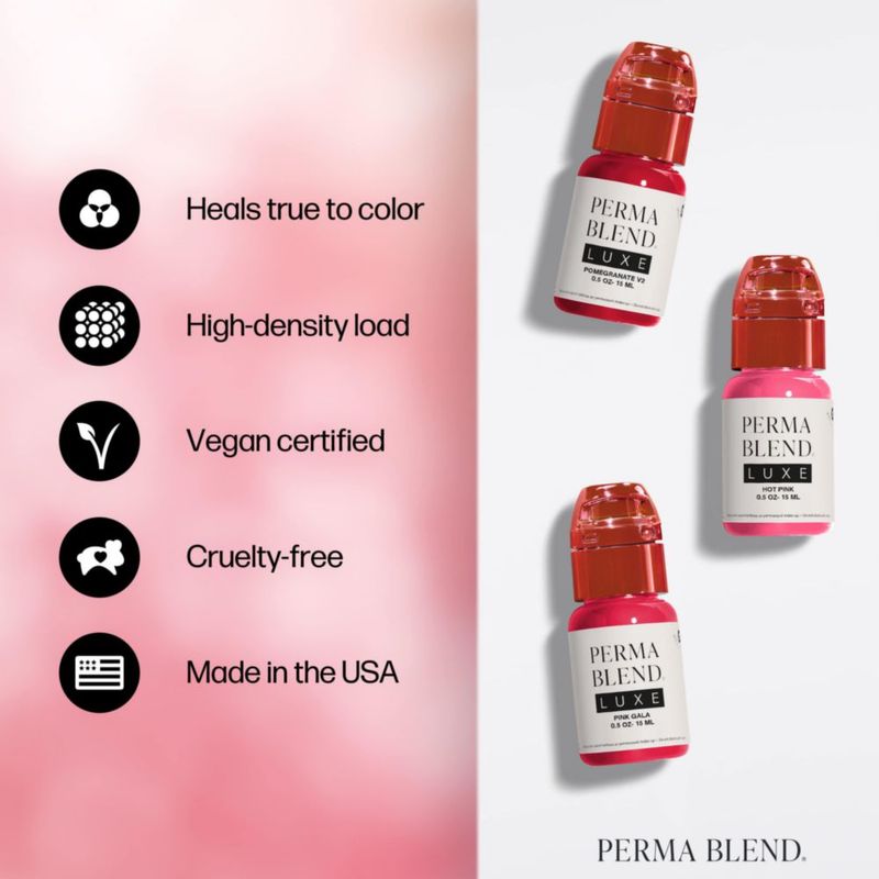Set Rosa de Tinta Líquida Perma Blend Luxe 3×15 ml