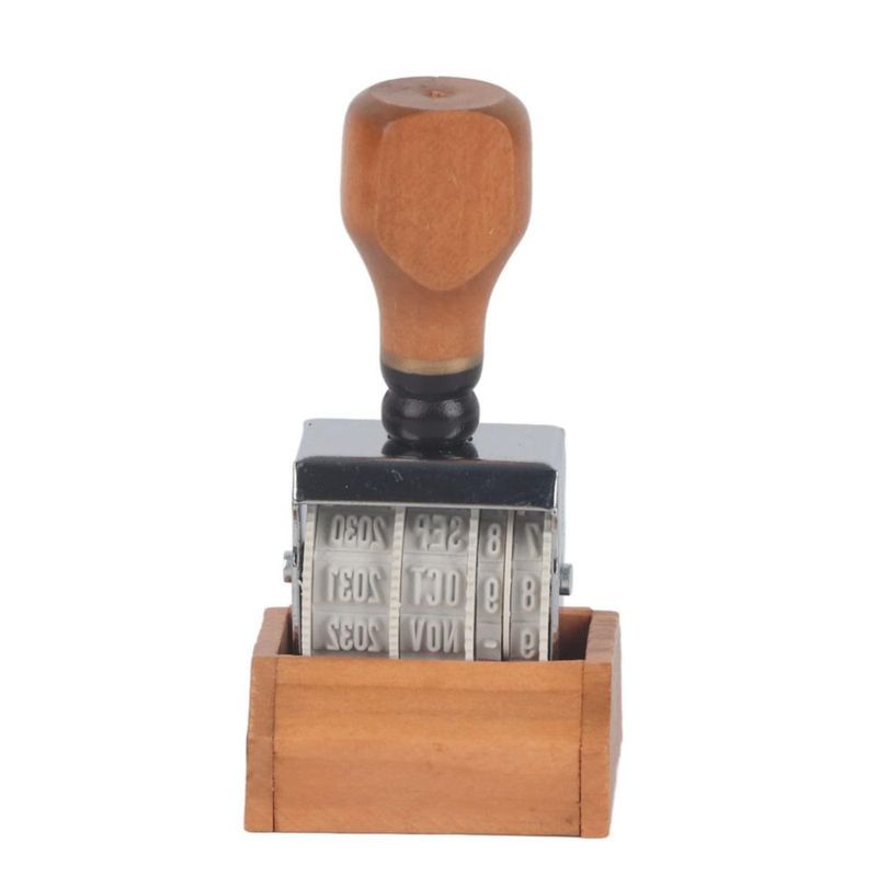 Sello de fecha Haosie 5 × 32 cm 2026‑2036 Retro de madera