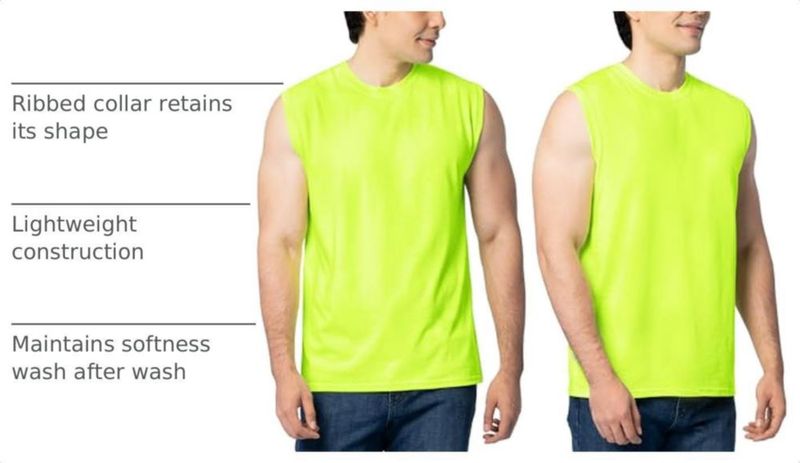Camiseta sin mangas Fruit of the Loom talla 3XL verde (pack de 2)