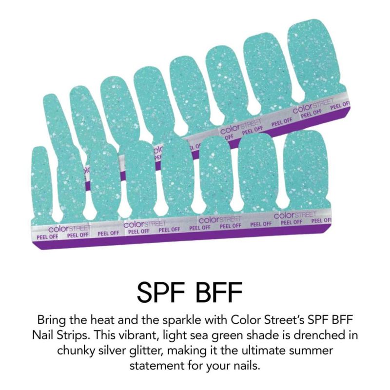Color Street - SPF BFF - 16 tiras de esmalte de uñas de doble extremo