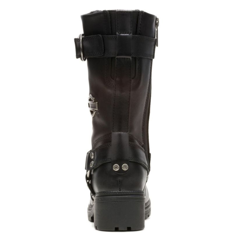 Bota Harley‑Davidson EDA de Cuero para Mujer Negra Talla 11