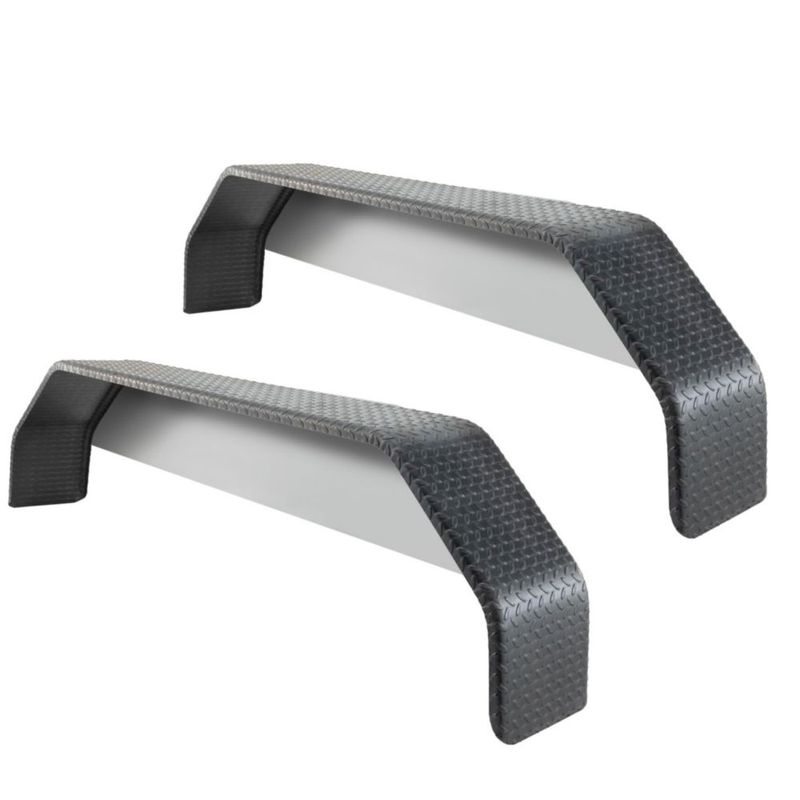 Guardabarros RecPro Negro para Eje Tándem 25 x 183 x 50 cm Acanalado Tipo Diamante