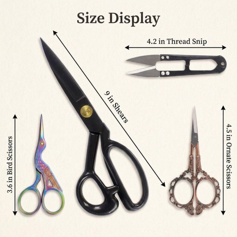 Juego de tijeras BIHRTC 23 cm para confección y sastrería