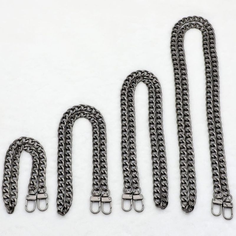 Cadena para bolso RAPUDA 39 cm/60 cm/80 cm/120 cm negro – paquete de 4