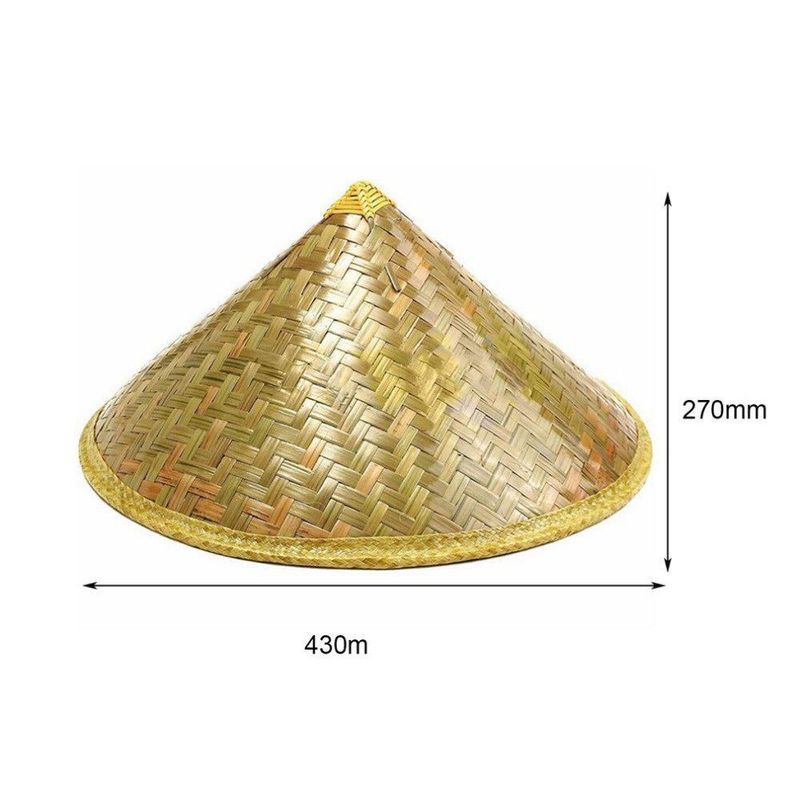 Sombrero Coolie de Bambú Queenbox 43 × 27 cm