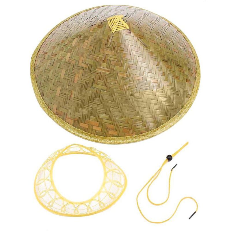 Sombrero Coolie de Bambú Queenbox 43 × 27 cm