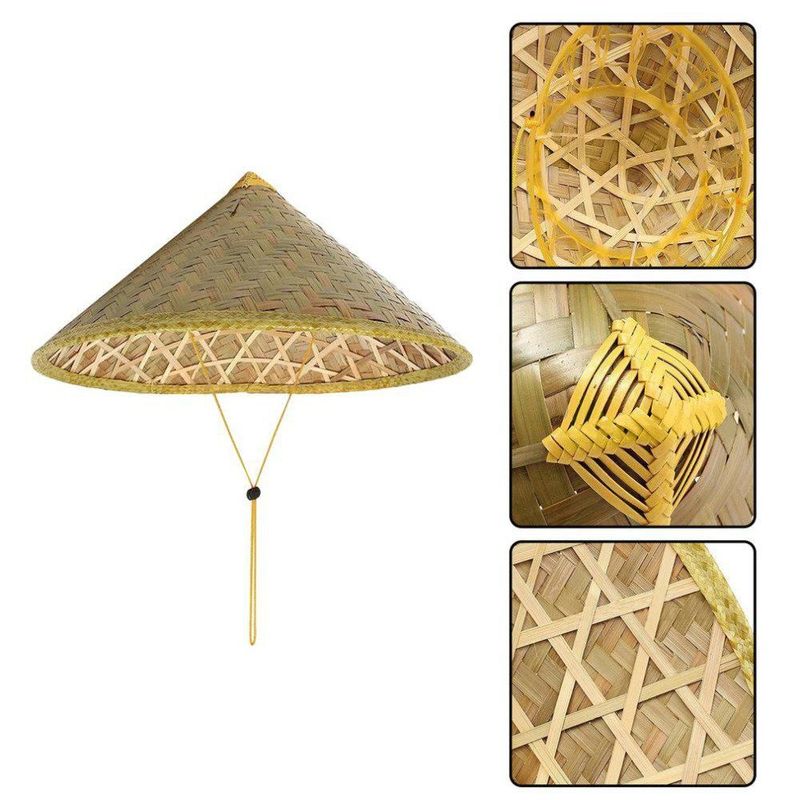 Sombrero Coolie de Bambú Queenbox 43 × 27 cm