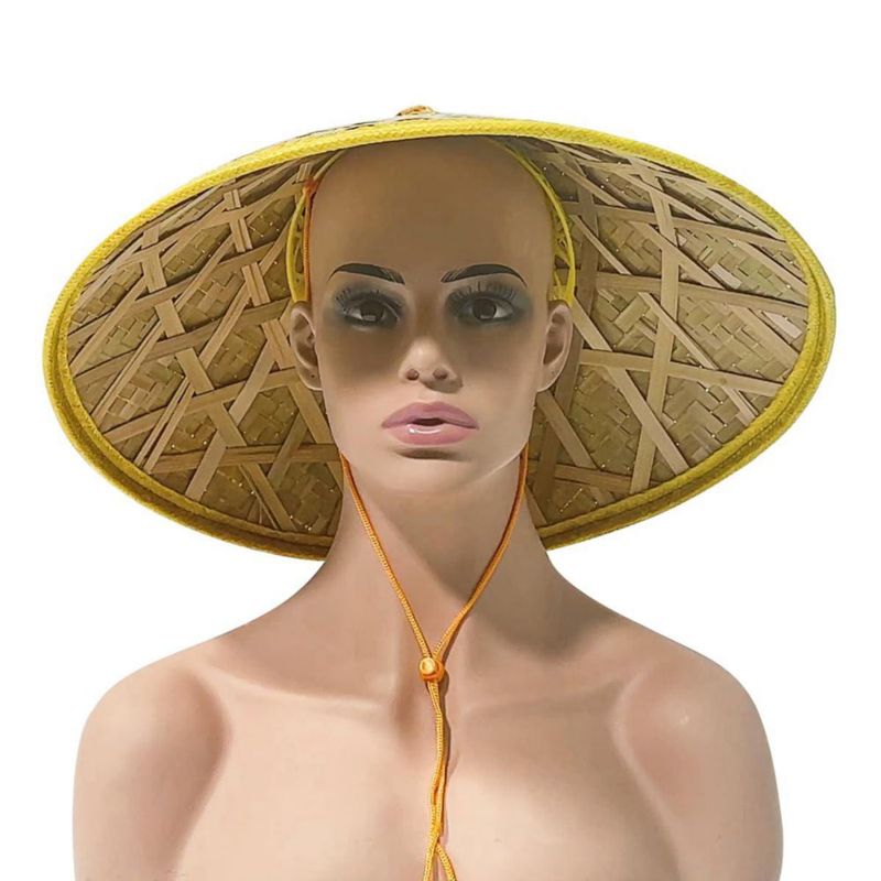 Sombrero Coolie de Bambú Queenbox 43 × 27 cm