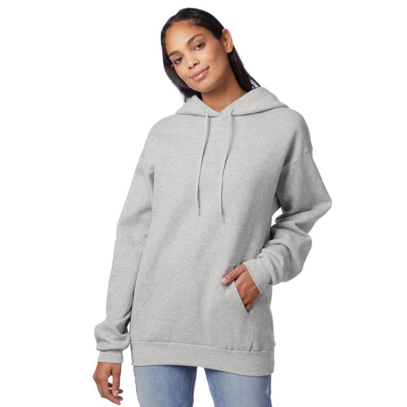 Sudadera Hanes 3XL color ceniza con capucha
