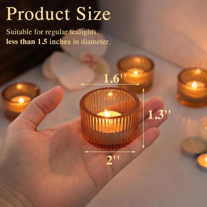 Portavelas HAVITI Pack de 24 para Tealight Dorado