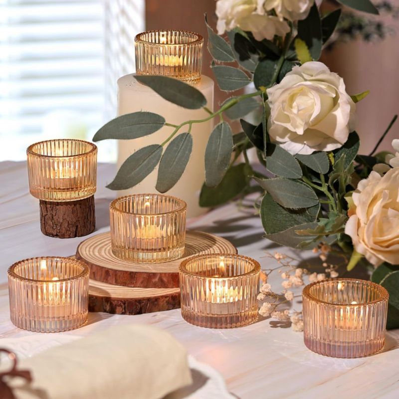 Portavelas HAVITI Pack de 24 para Tealight Dorado