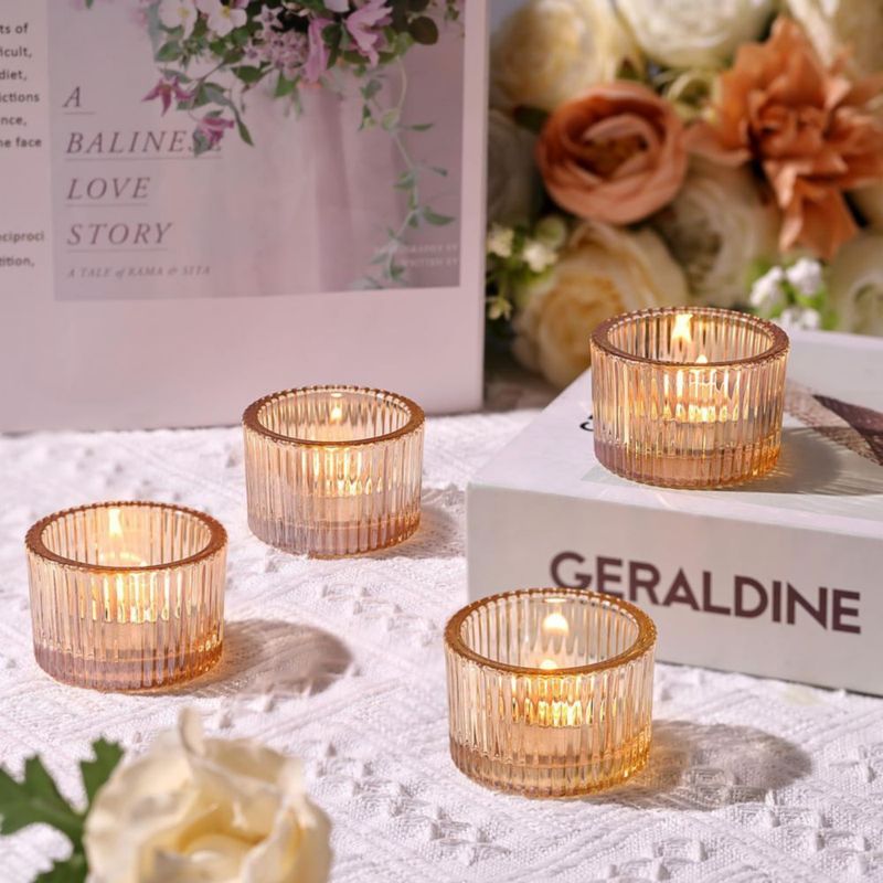 Portavelas HAVITI Pack de 24 para Tealight Dorado