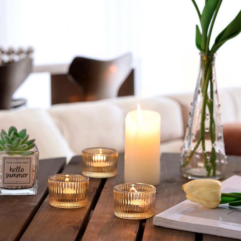 Portavelas HAVITI Pack de 24 para Tealight Dorado