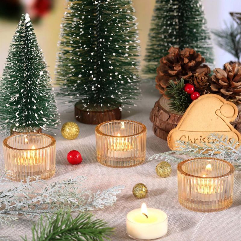 Portavelas HAVITI Pack de 24 para Tealight Dorado