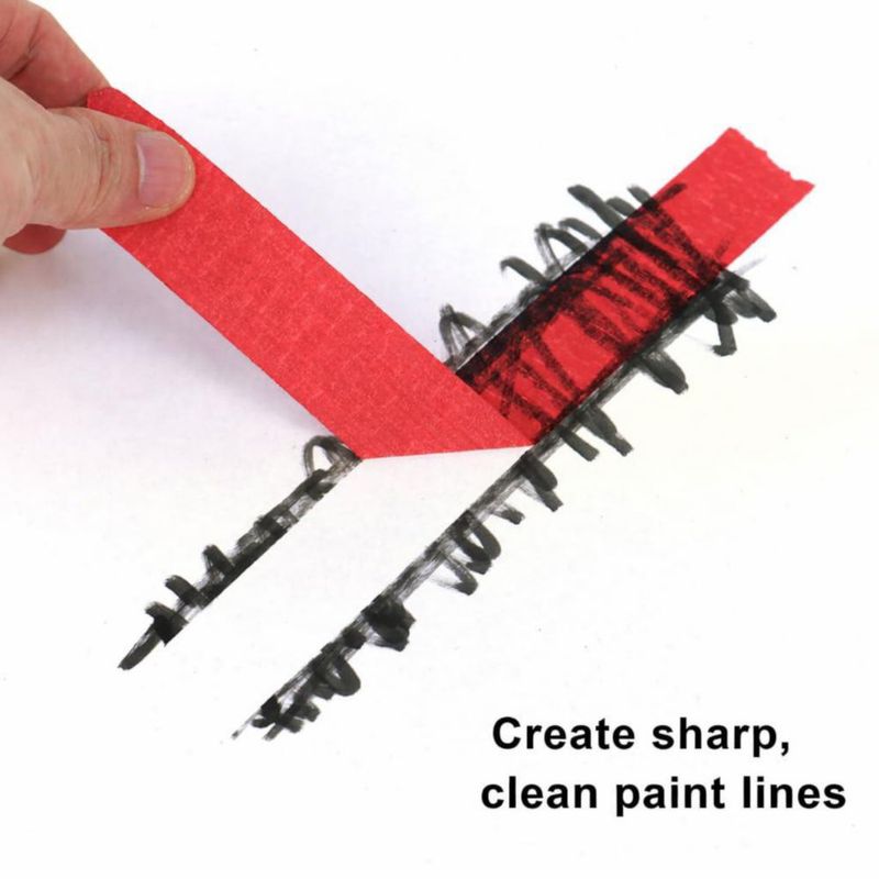 Cinta de pintor DOAY 3 unidades 25 cm 270 pies (82 m) rojo