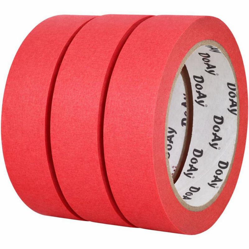 Cinta de pintor DOAY 3 unidades 25 cm 270 pies (82 m) rojo