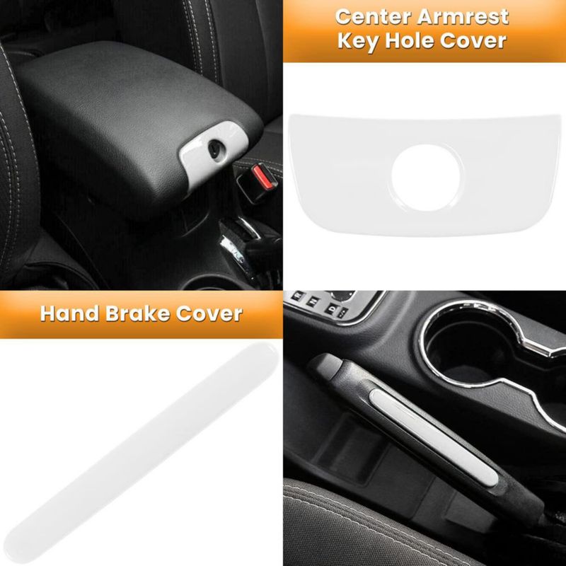 Kit de molduras interiores E-cowlboy para Jeep Wrangler JK 2011‑2018 (blanco)