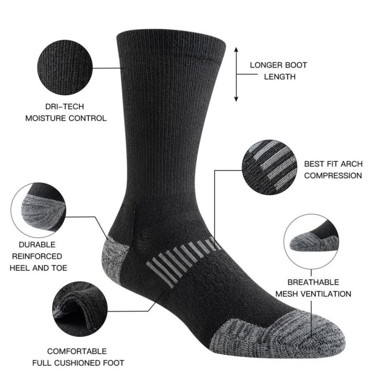 Calcetines JOYNÉE talla extra grande negro 8 pares con acolchado