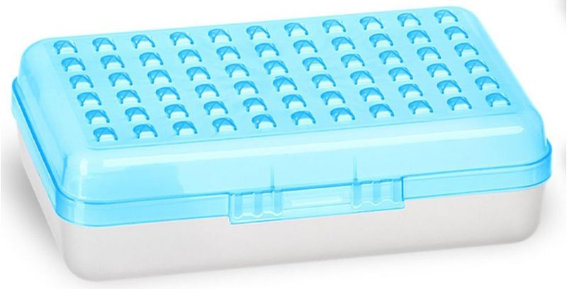 Estuche de lápices Enday azul de plástico 21x13x6 cm con cierre a presión