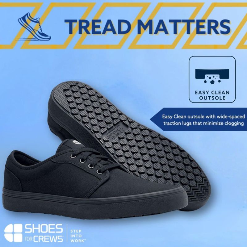 Zapatilla de Trabajo Unisex Crews Merlin Negra Antideslizante