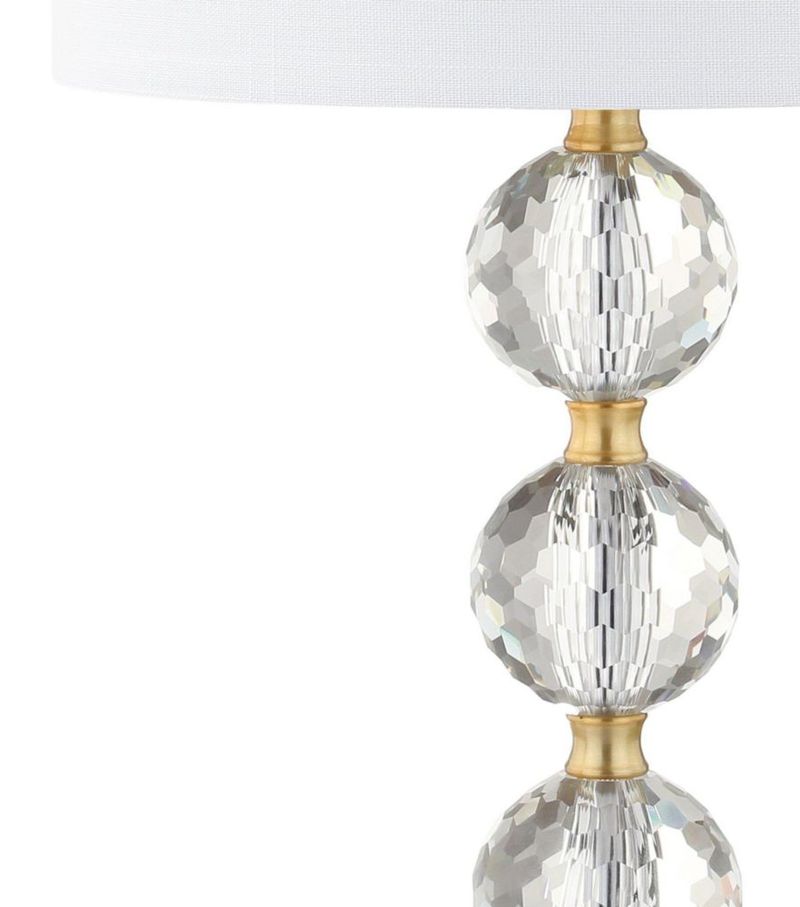 Lámpara de mesa JONATHAN Y 64 cm cristal transparente/latón dorado