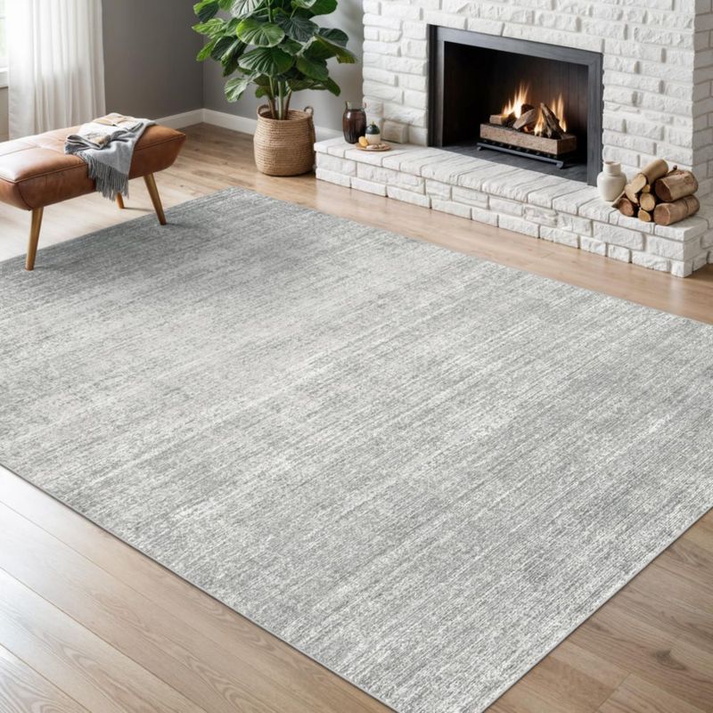 Alfombra de área Valenrug 122x152 cm Gris Lavable Antideslizante