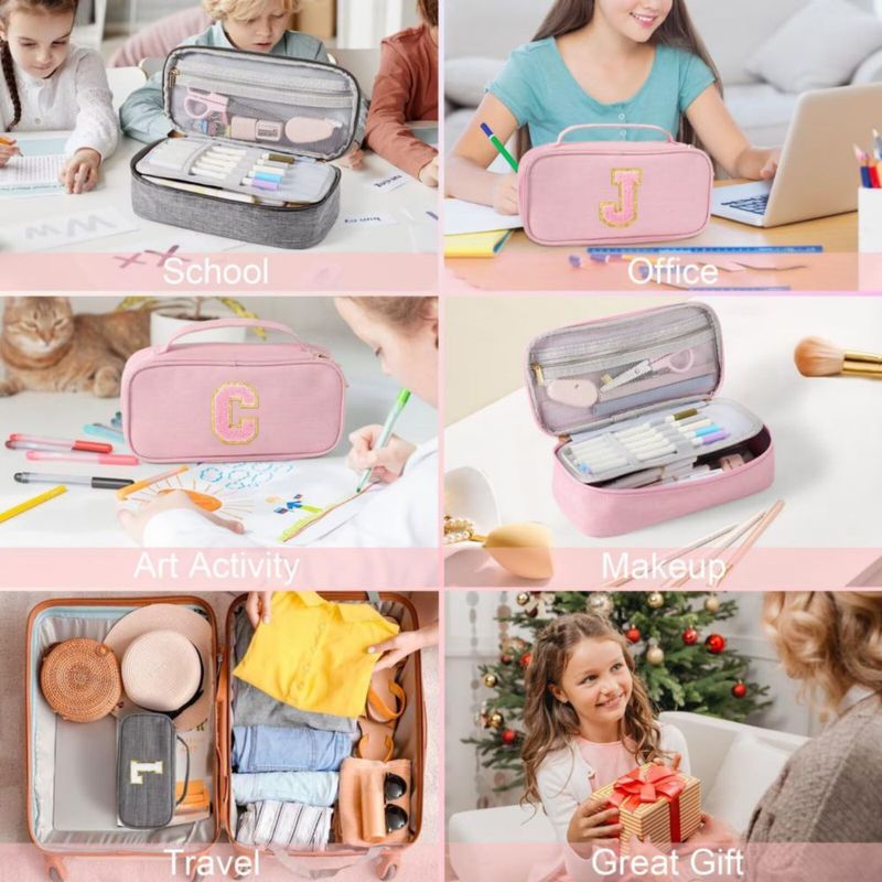 Estuche de lápices YOOLIFE rosa 24 × 6 × 11 cm para niñas